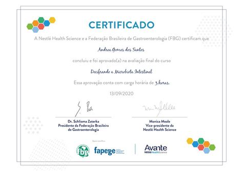 Pin de Andrea em certificado avante nestle Andrea gomes Federação