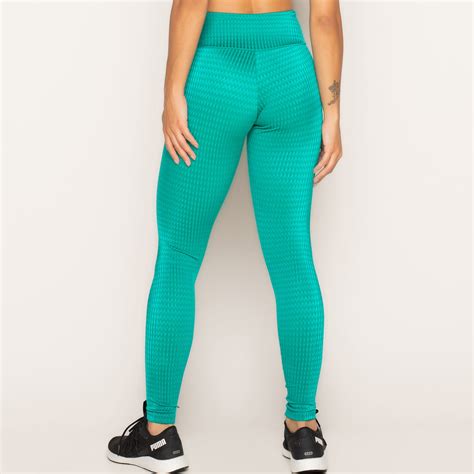 Legging Verde Malaquita com Textura - Livre e Leve