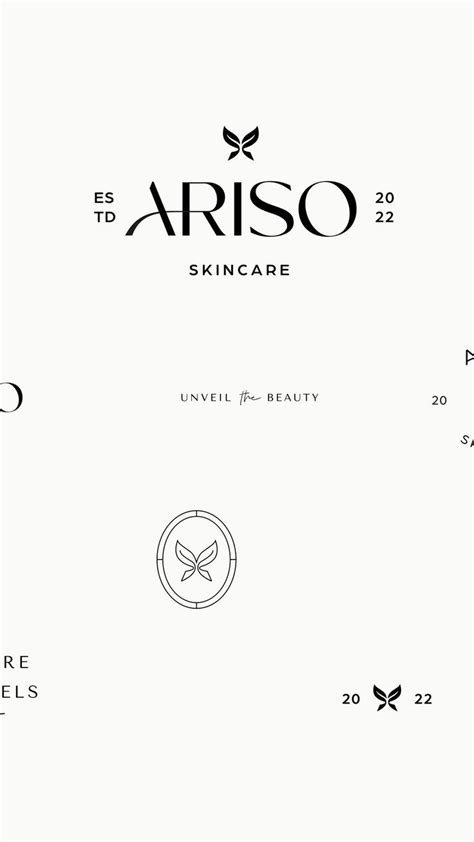 The Logo For Ariso Skincare Is Shown In Black And White As Well As