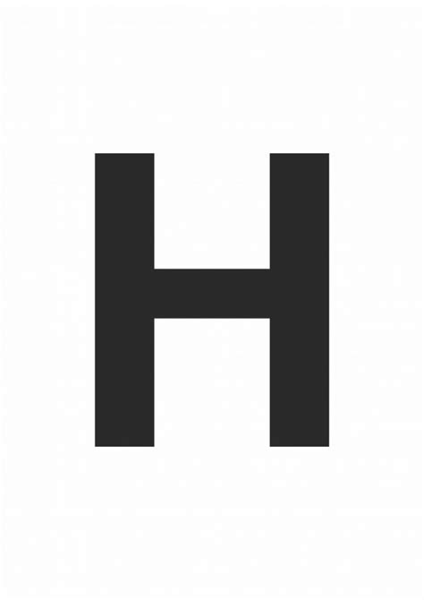 Large Printable Letter H Solid Black Template Free Printables