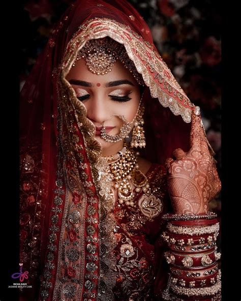 Image May Contain 1 Person Closeup Beautiful Indian Brides Bride Photoshoot Bridal