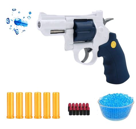 Buy Revolver Gel Blaster Toy Shell Ejecting Soft Bullet Gel Beads