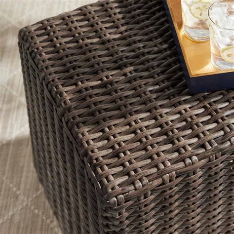 Hampton Bay Rock Cliff Piece Brown Wicker Outdoor Patio Seating Set