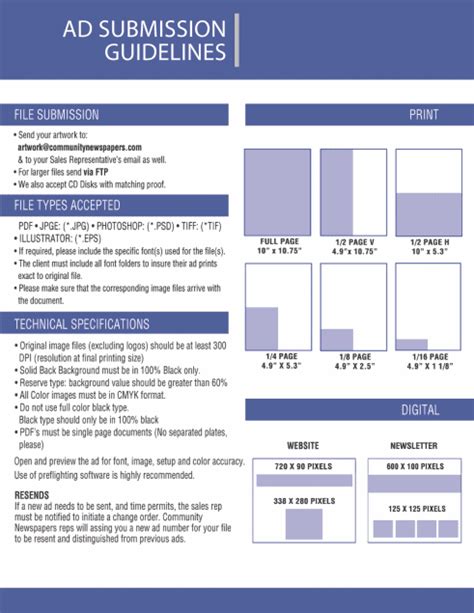 Newspaper ad sizes – Miami's Community News