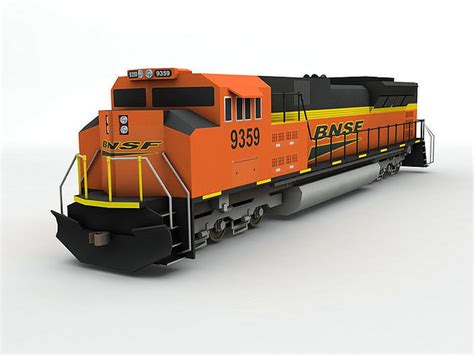 3d Model Sd70 Ace Locomotive Bnsf Vr Ar Low Poly Cgtrader