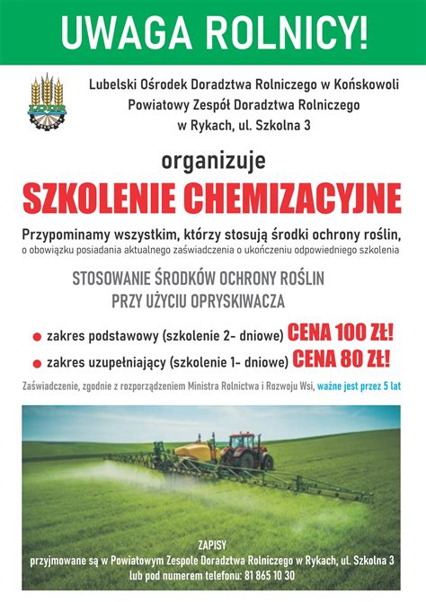 Kurs chemizacyjny Gmina Kłoczew Gmina Kłoczew