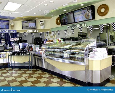 American Doughnut Shop Editorial Stock Image Image Of Soda 37181669