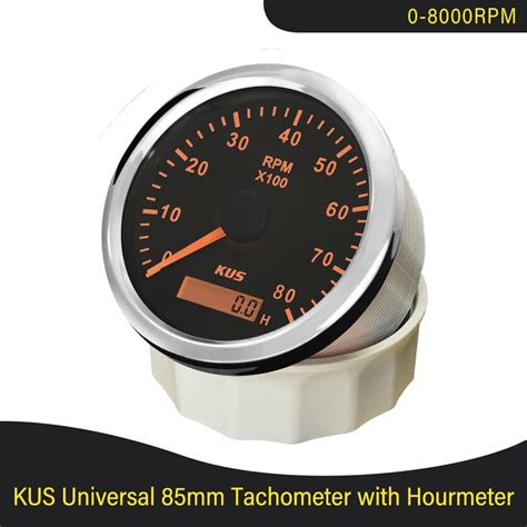 Kus Mm Universal Tachometer Rpm Tacho Gauge Rev Counter With