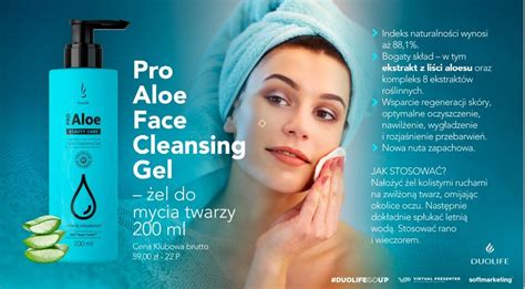 Żel do mycia twarzy aloesowy DuoLife Pro Aloe Face Cleansing