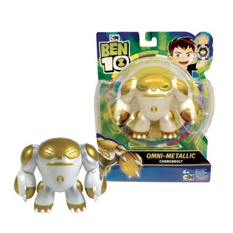 Figura De Ação Ben 10 Articulado Boneco Bala de Canhão Dourado