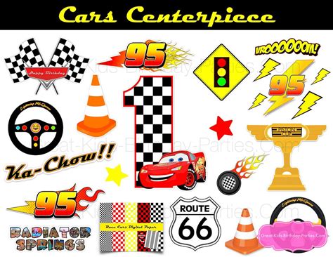 Cars Birthday Centerpiece Race Car Birthday Cars Centerpiece Cars