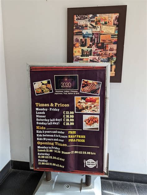 Menu at 2020 World Buffet restaurant, Peterborough