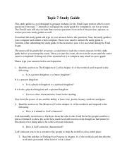 CWV 101 RS TsevenStudyGuide Docx Topic 7 Study Guide This Study Guide