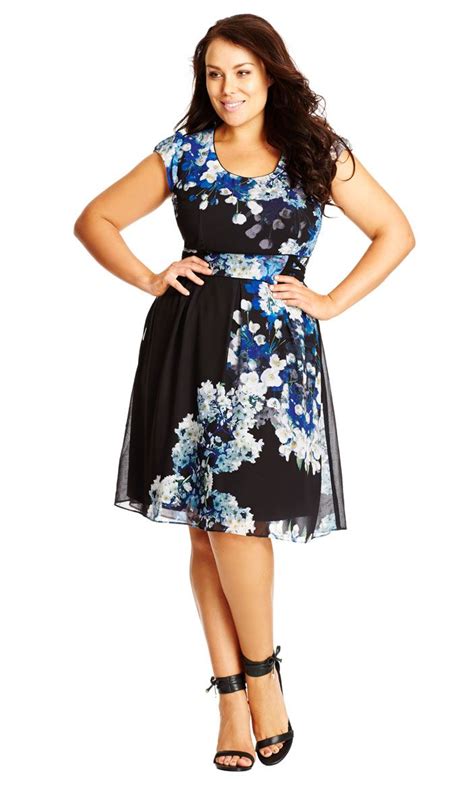 City Chic Blossom Dress Womens Plus Size Fashion Plus Size