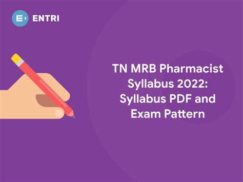 Tn Mrb Pharmacist Syllabus Syllabus Pdf And Exam Pattern Entri Blog