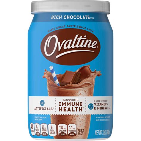 Ovaltine Rich Chocolate Drink Mix Powdered Drink Mix For Hot And Cold