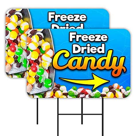 Freeze Dried Candy 2 Pack Yard Signs 16 X 24 Double Sided Print