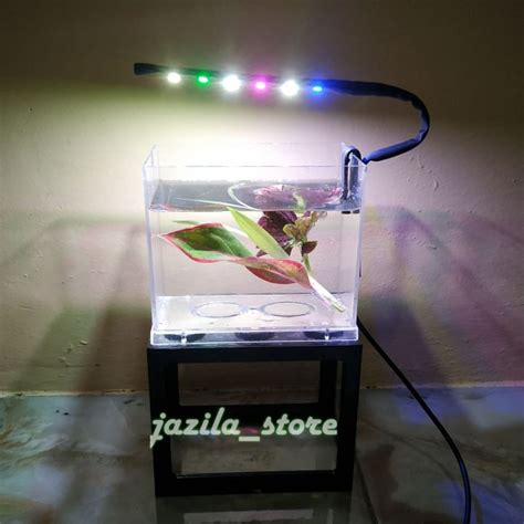 Lampu Aquarium Mini Led Smd Cm Warna Biru Pink Hijau Putih Lampu Ikan