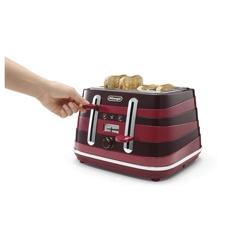 Delonghi Avvolta Kettle And Toaster Set Red And Burgundy Buyitdirectie