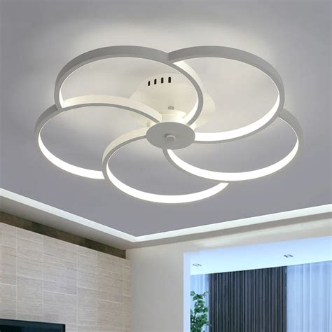 Lumin Ria De Teto Em Branco Super Fina Anel De Luz Led Branco