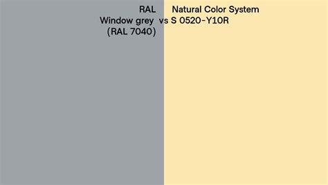 RAL Window Grey RAL 7040 Vs Natural Color System S 0520 Y10R Side By