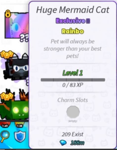 Pet Simulator 99 Rainbow Huge Mermaid Cat Video Gaming Gaming