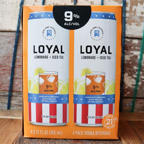 Loyal Nine Cocktail Rtd W Lemonade And Black Tea 12 Fl Oz 4pk Cans