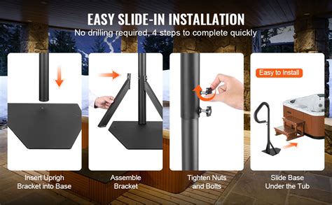 VEVOR VEVOR Hot Tub Handrail Rotatable Spa Side Handrail With Adjustable Height