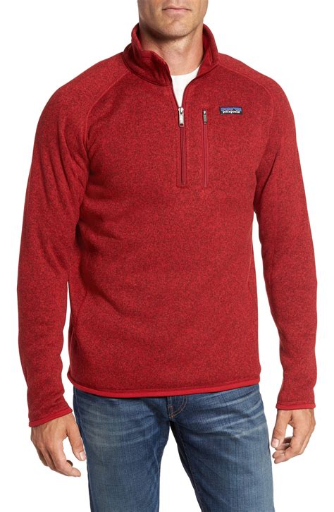 Patagonia Better Sweater Quarter Zip Pullover in Red for Men - Lyst