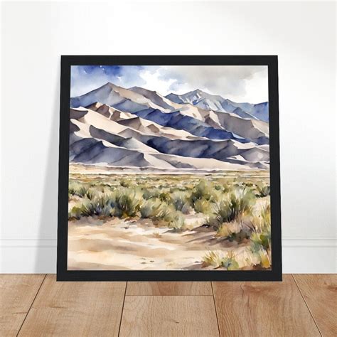 Great Sand Dunes National Park Art Sand Dunes Painting Sand Dunes