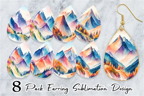 Earring Mountain Vistas Landscape Graphic By Artnoy Creative Fabrica