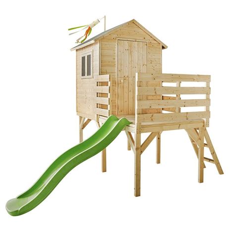 Cabane En Bois Avec Toboggan Pour Enfants Joséphine Leroy Merlin