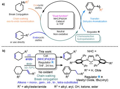 基于氮杂环卡宾钯氢催化的链行走异构化 氢转移脱氢芳构化反应 X Mol资讯