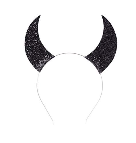 Merroyal Glitter Devil Horns Headband Halloween Fancy Dress Cosplay