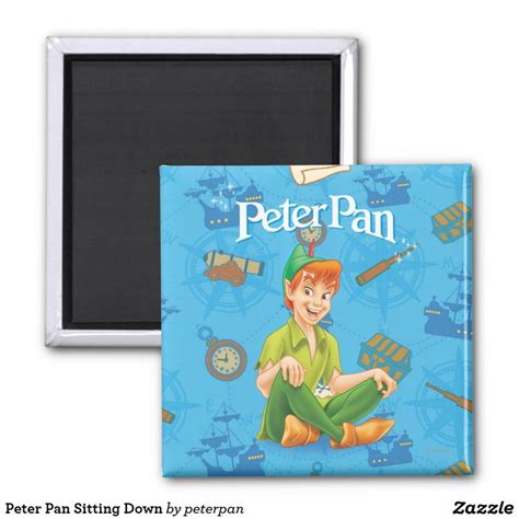 Peter Pan Sitting Down Magnet Zazzle Peter Pan Peter Classic Disney