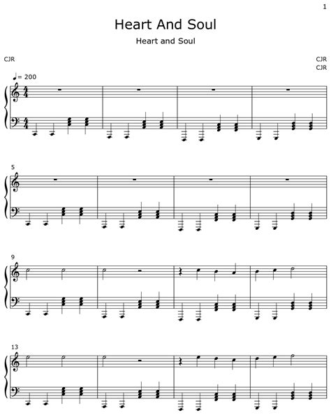 Heart And Soul Sheet Music For Piano