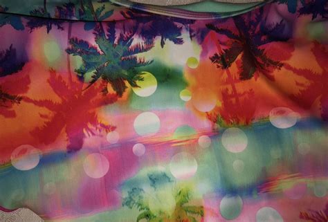 OP Bikini Polka Dot Palm Tree Bathing Suit Ruffles Sz Gem