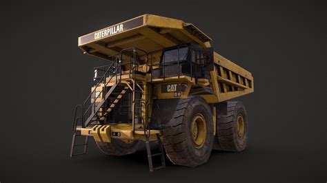 Caterpillar D Mining Dump Truck Buy Royalty Free D Model By