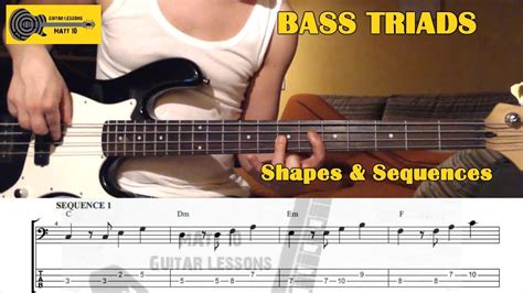 Bass Guitar Triad Chart