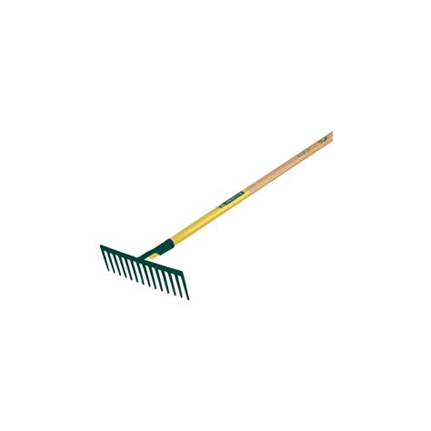 RATEAU FORGE 14 DENTS DROITES UN MANCHE BOIS DE 150 CM LEBORGNE