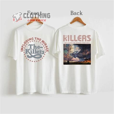 The Killers Imploding The Mirage Tour Merch, The Killers Tour 2022 NY, Boston Setlist T-Shirt in ...