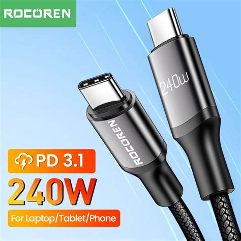 Rocoren W Fast Charging Cable Usb Type C Type Pd W Fast