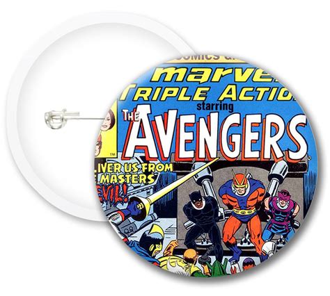 Marvel Triple Action Comics Button Badges Fabbadges