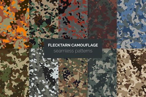 Flecktarn Camo Seamless Patterns 915192 Patterns Design Bundles