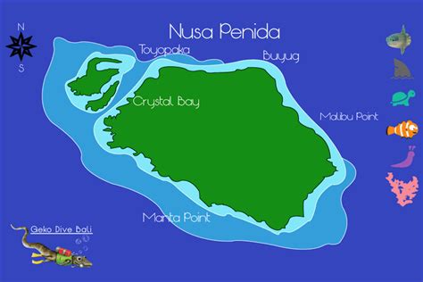 Nusa Penida Bali Map