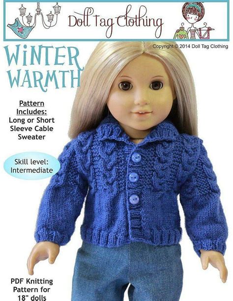 Knitting Dolls Clothes Patterns Inch Doll Clothes Pattern Ag Doll