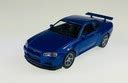 Welly Nissan Skyline Gt R R Niebieski Metalowy Nowy Model