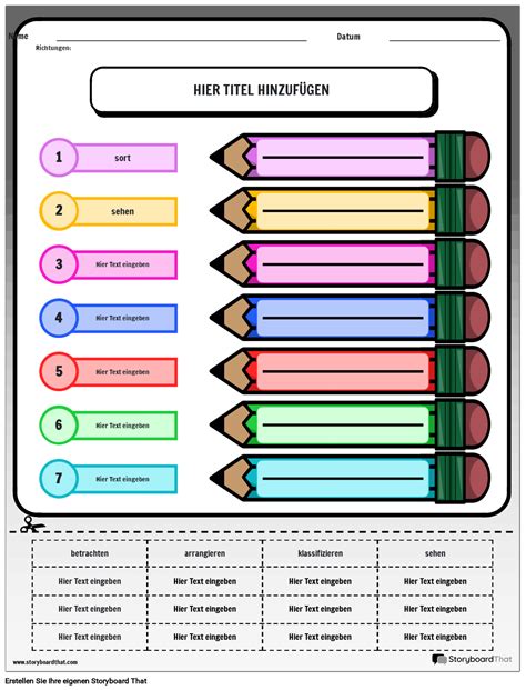 Arbeitsblätter zu Bedeutungsnuancen für Effektives Lernen StoryboardThat