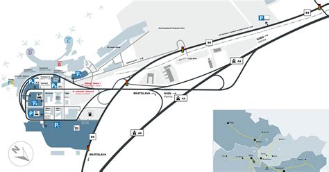 Map of Vienna international airport & terminals