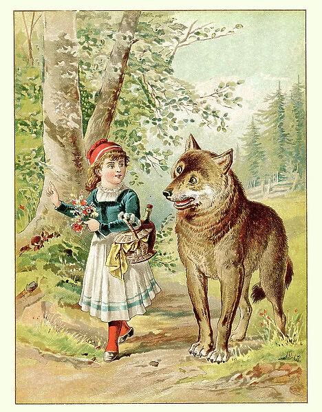 Little Red Riding Hood And The Wolf Our Beautiful Wall Art And Photo Ts Include Framed Prints